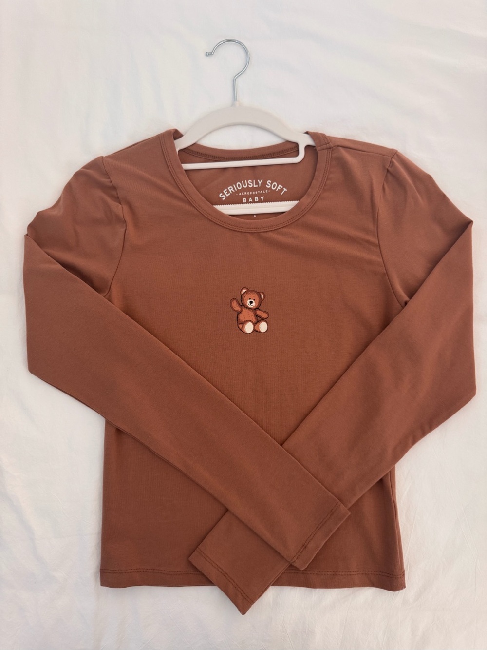 Aeropostale Long-Sleeve Tee with Teddy Bear